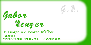 gabor menzer business card